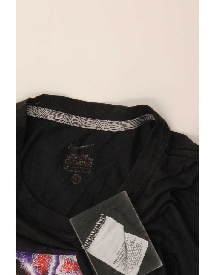 Nike Mens Graphic T-Shirt Top Medium Black Polyester