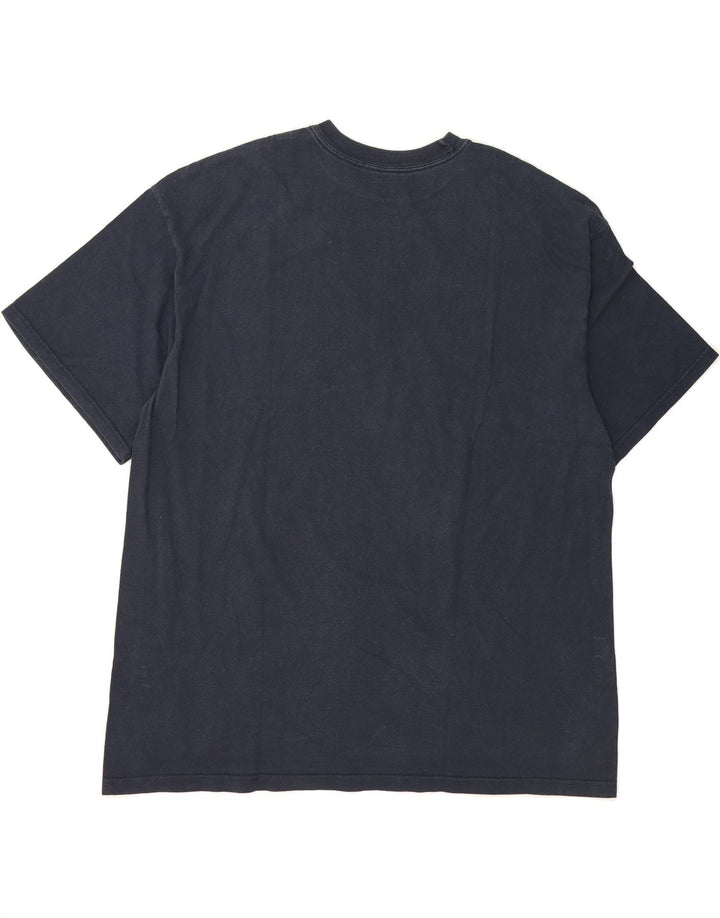 ADIDAS Mens Graphic T-Shirt Top XL Navy Blue Vintage Adidas and Second-Hand Adidas from Messina Hembry 