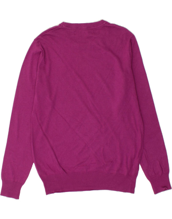 CREW CLOTHING Mens Crew Neck Jumper Sweater Small Pink Cotton
