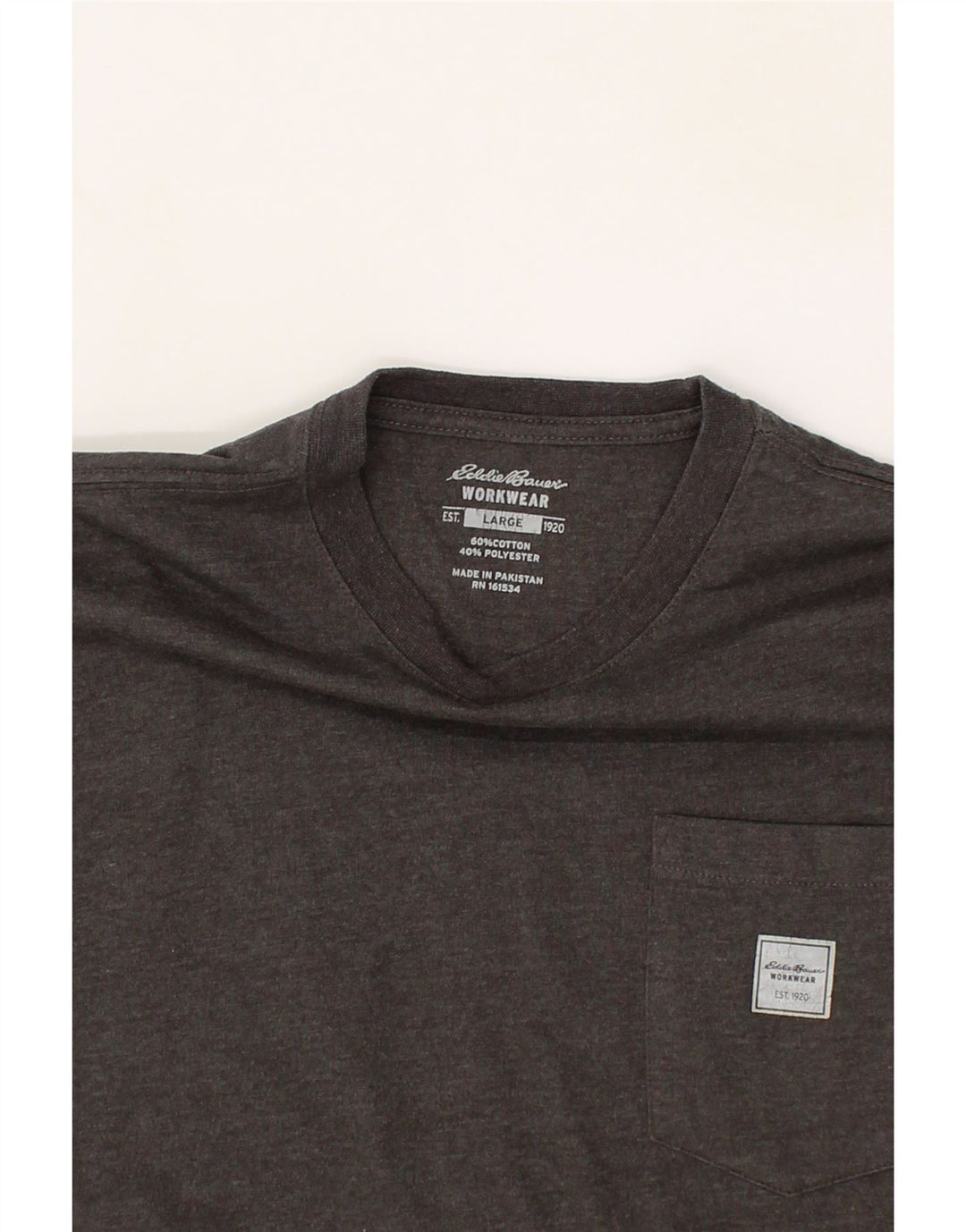 EDDIE BAUER Mens T-Shirt Top Large Grey Cotton Vintage Eddie Bauer and Second-Hand Eddie Bauer from Messina Hembry 
