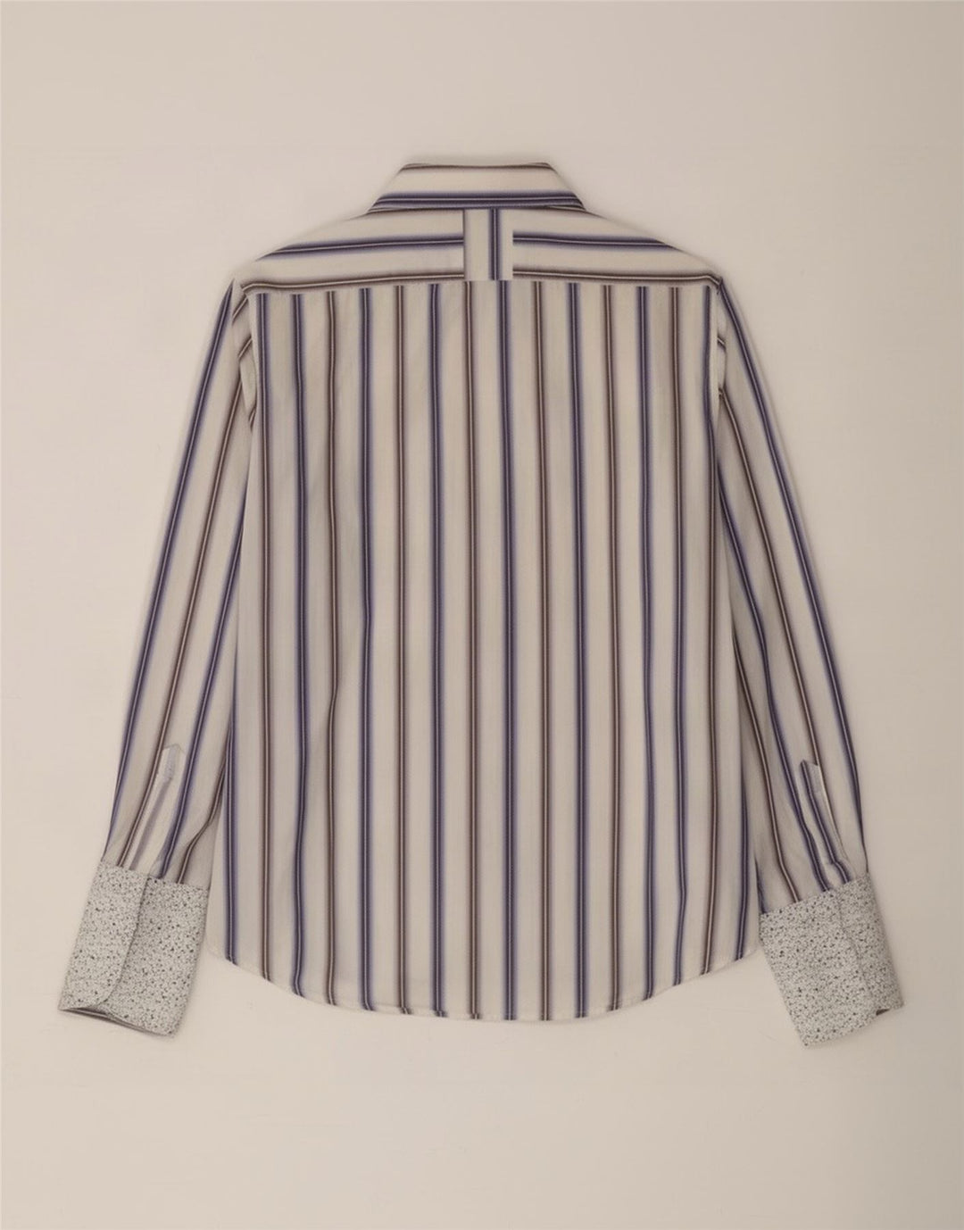 Peter Werth Mens Shirt Medium White Striped Cotton