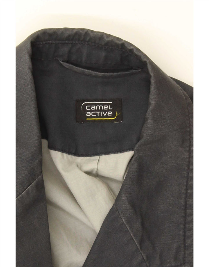 Camel Active Mens 3 Button Blazer Jacket IT 50 Large Grey Cotton