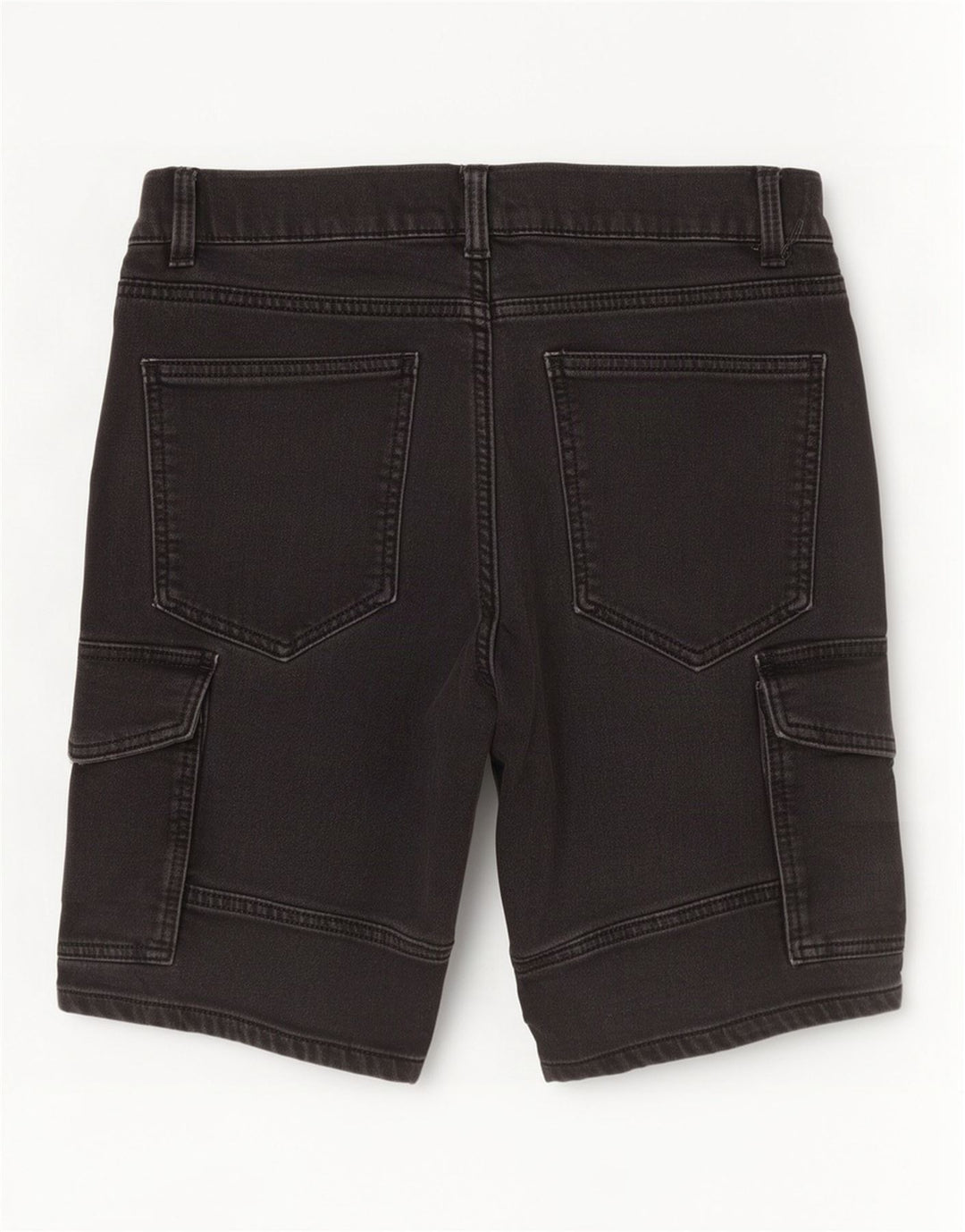 Zara Mens Cargo Denim Shorts EU 42 Large W32 Grey Cotton