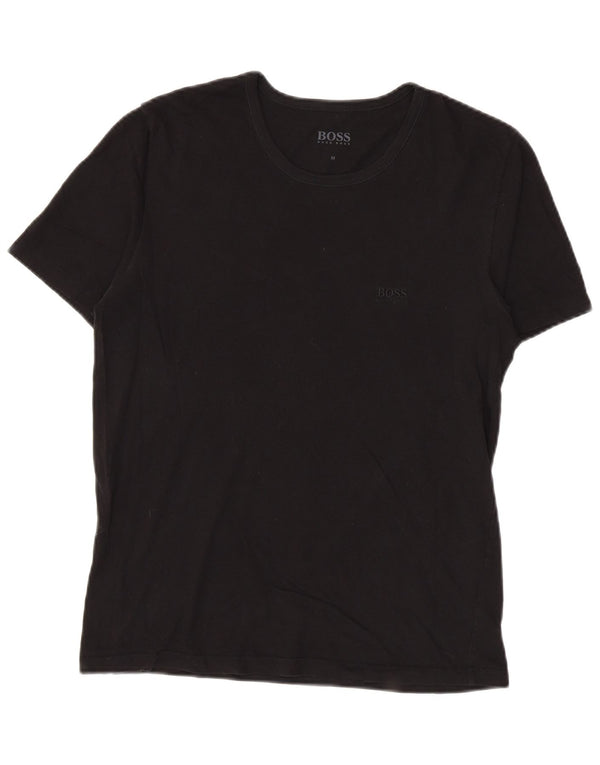 Hugo Boss Mens T-Shirt Top Medium Black Cotton