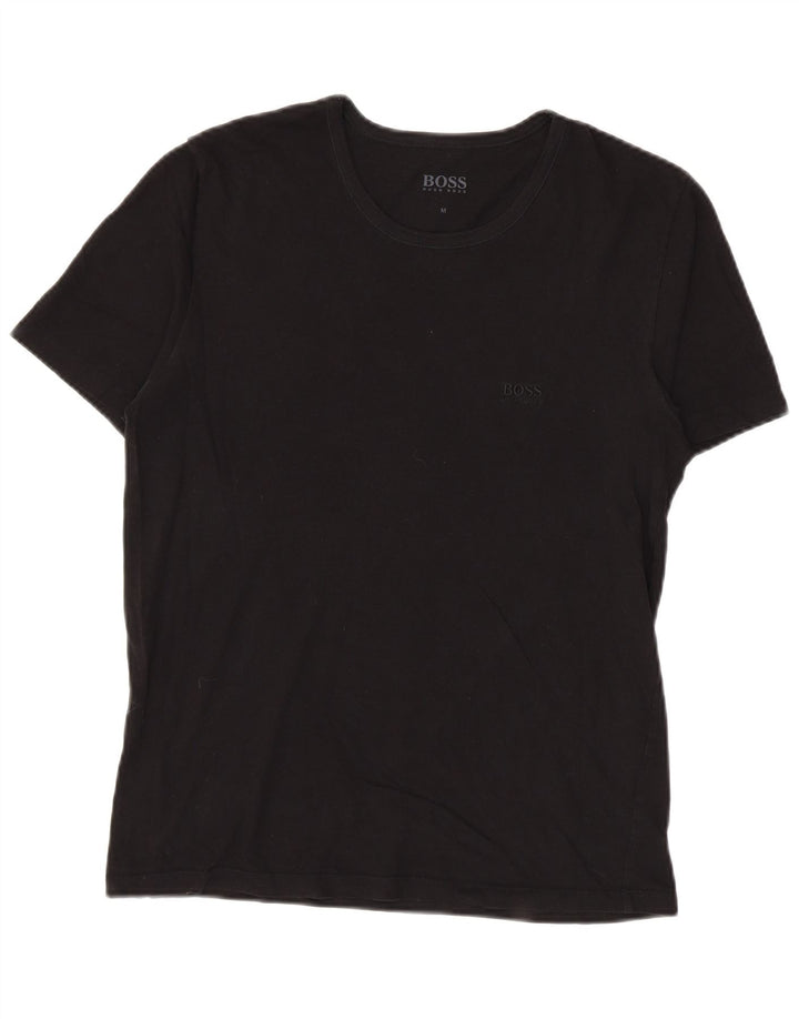 Hugo Boss Mens T-Shirt Top Medium Black Cotton