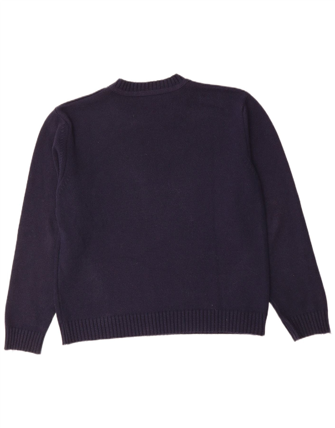 Vintage Mens Crew Neck Jumper Sweater IT 56 2XL Navy Blue Cotton