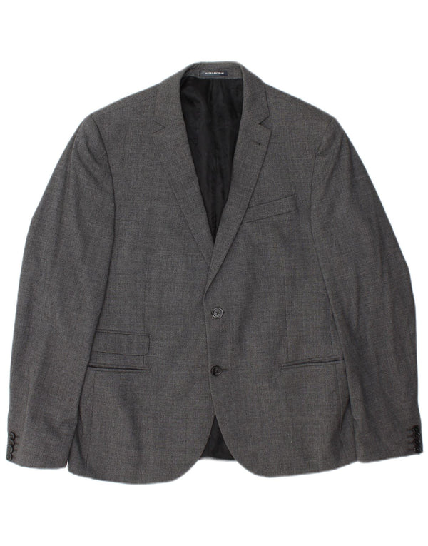 Daniele Alessandrini Mens 2 Button Blazer Jacket IT 52 XL Grey Houndstooth