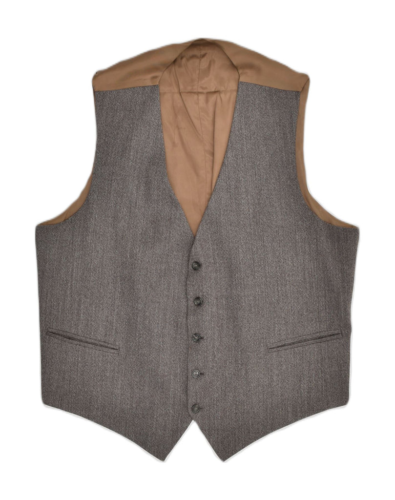 VINTAGE Mens Waistcoat UK 40 Large Grey Colourblock | Vintage Vintage | Thrift | Second-Hand Vintage | Used Clothing | Messina Hembry 