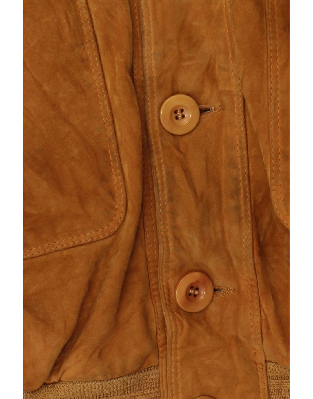 Vittorio Forti Mens Suede Bomber Jacket IT 50 Large Beige Leather