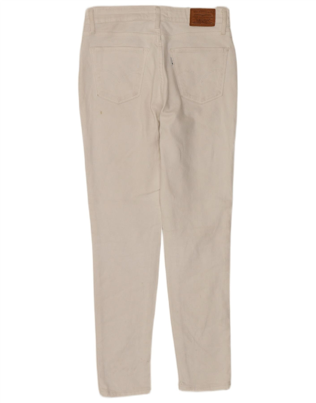 LEVI'S Womens 721 High Rise Skinny Jeans W28 L27 White Cotton