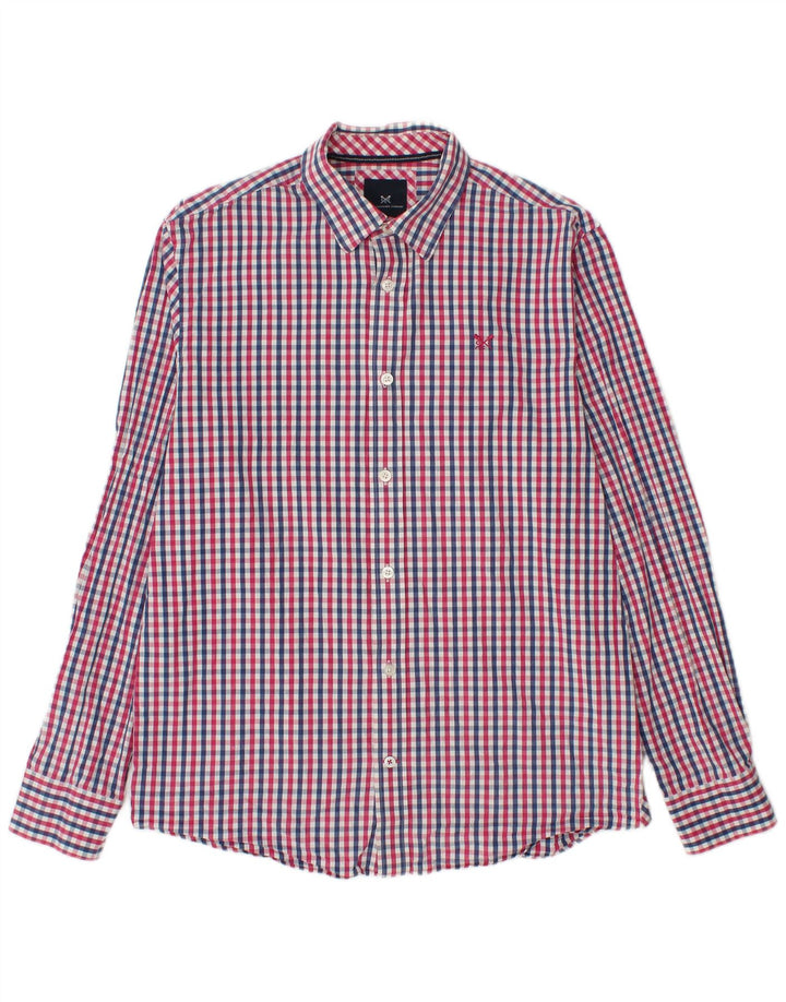 CREW CLOTHING Mens Classic Fit Shirt Medium Multicoloured Gingham Cotton