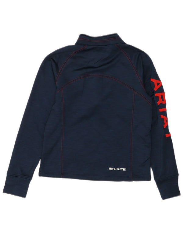 ARIAT Boys Graphic Pullover Tracksuit Top 9-10 Years Medium Navy Blue