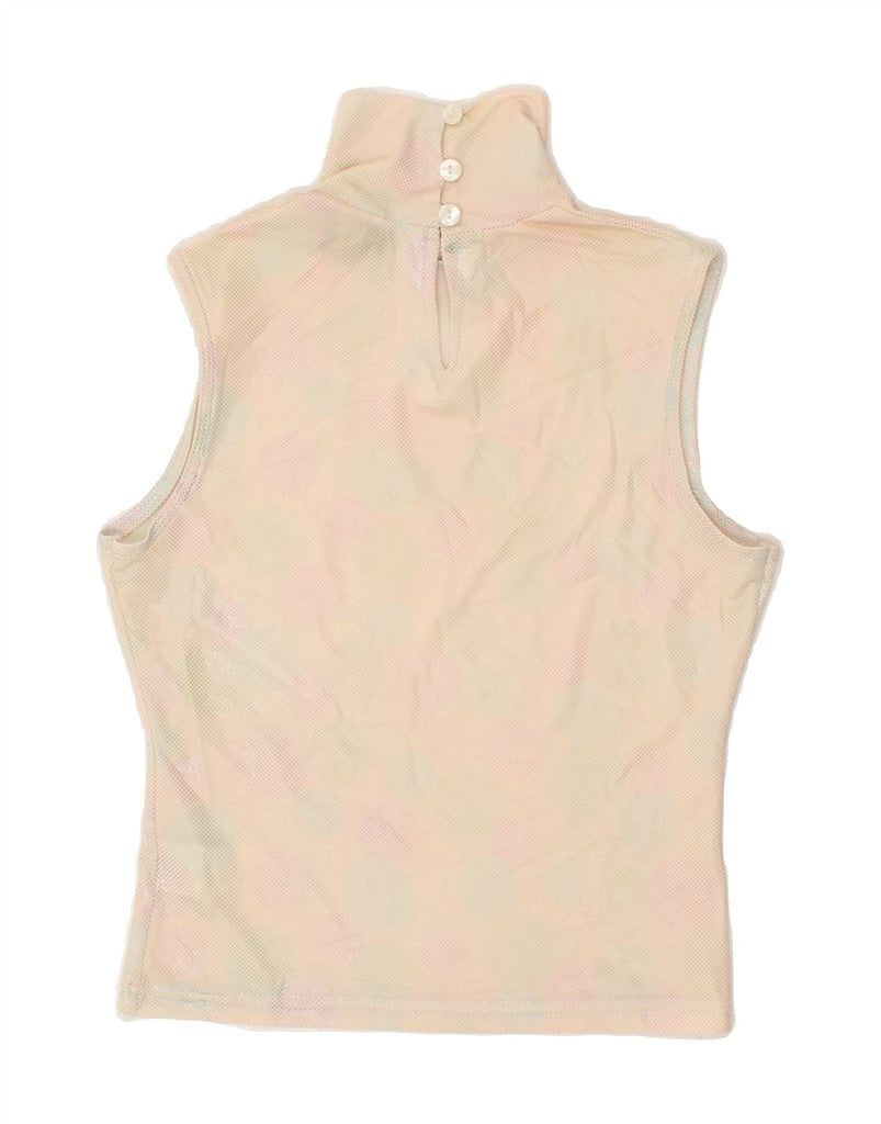 VINTAGE Womens Vest Top UK 12 Medium Beige Polyamide Vintage Vintage and Second-Hand Vintage from Messina Hembry 