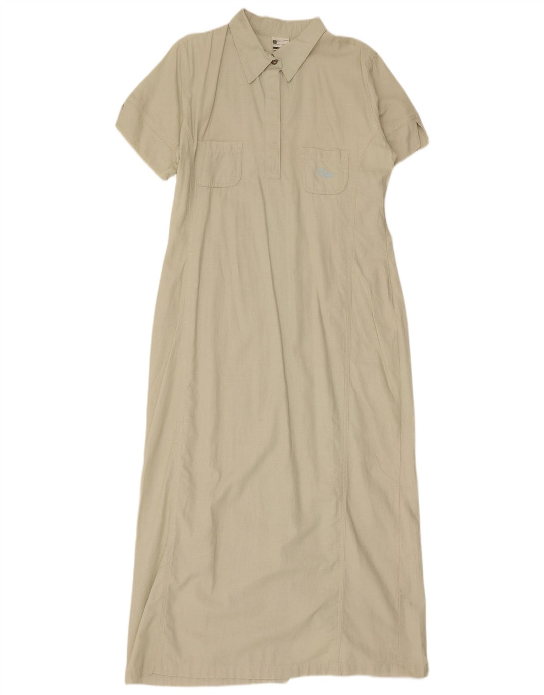 Astrolabio Womens Maxi Dress IT 48 XL Beige Cotton