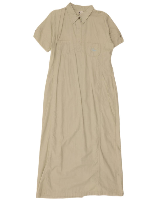 Astrolabio Womens Maxi Dress IT 48 XL Beige Cotton