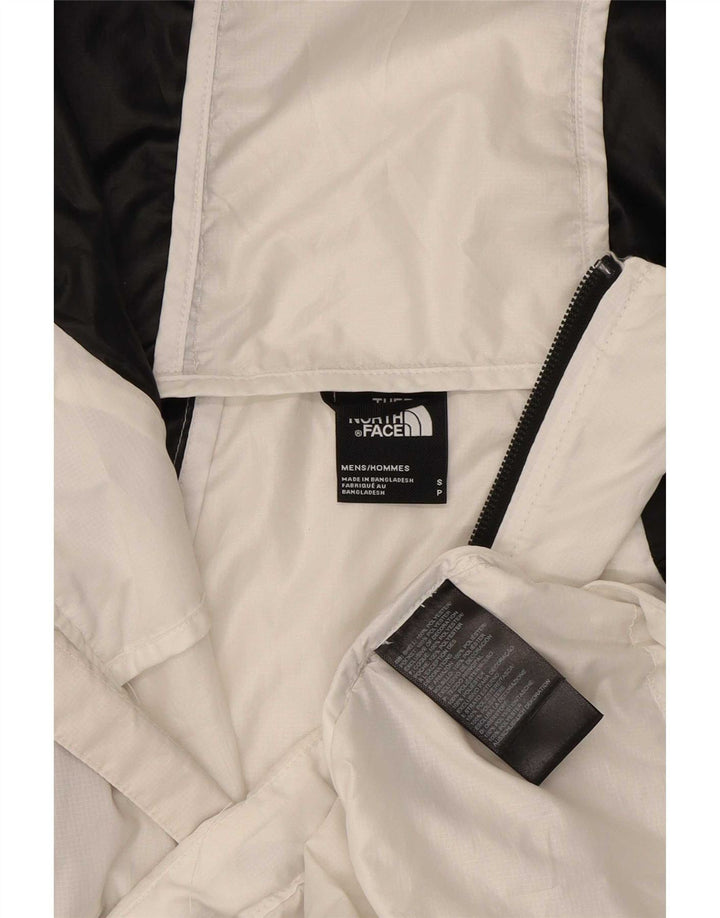 The North Face Mens Hooded Rain Jacket UK 36 Small White Colourblock