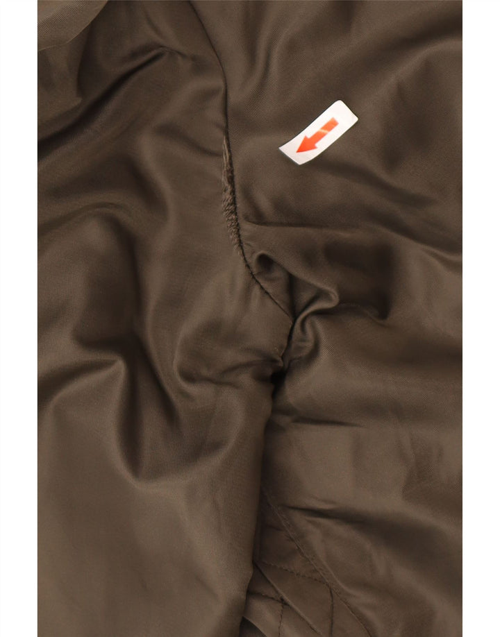 Zara Mens Bomber Jacket UK 42 XL Khaki Colourblock Polyester