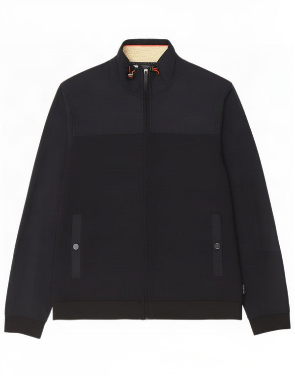 Ted Baker Mens Tracksuit Top Jacket Size 5 XL Navy Blue Colourblock