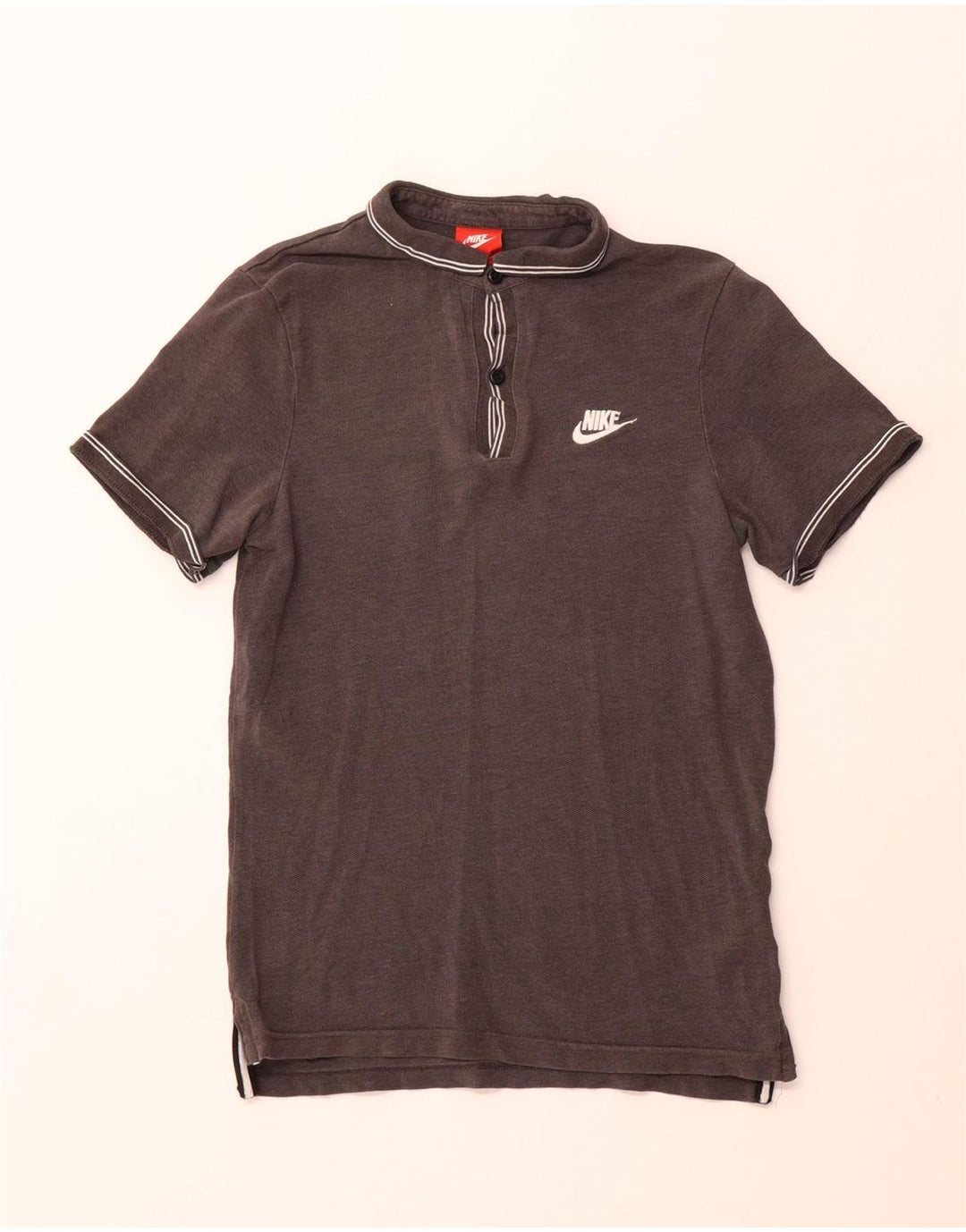 NIKE Mens Polo Shirt Small Grey Cotton