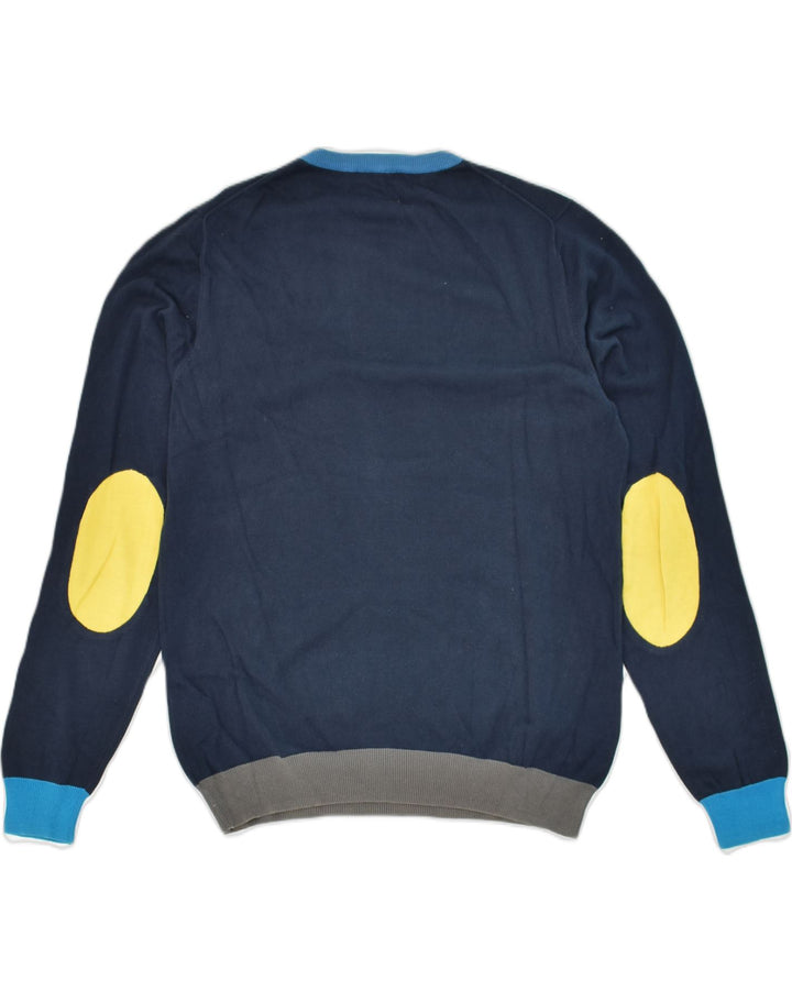 SUN68 Mens Crew Neck Jumper Sweater Small Navy Blue Cotton | Vintage Sun68 | Thrift | Second-Hand Sun68 | Used Clothing | Messina Hembry 