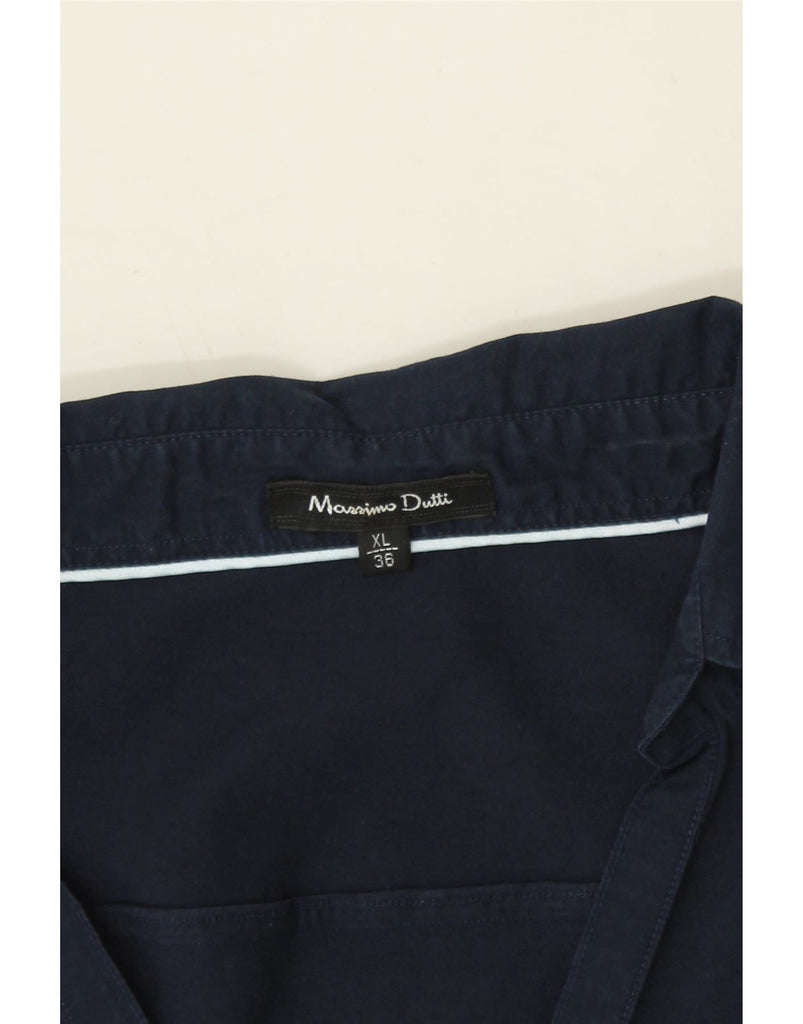 MASSIMO DUTTI Womens Pullover Shirt UK 18 XL Navy Blue Cotton Vintage Massimo Dutti and Second-Hand Massimo Dutti from Messina Hembry 