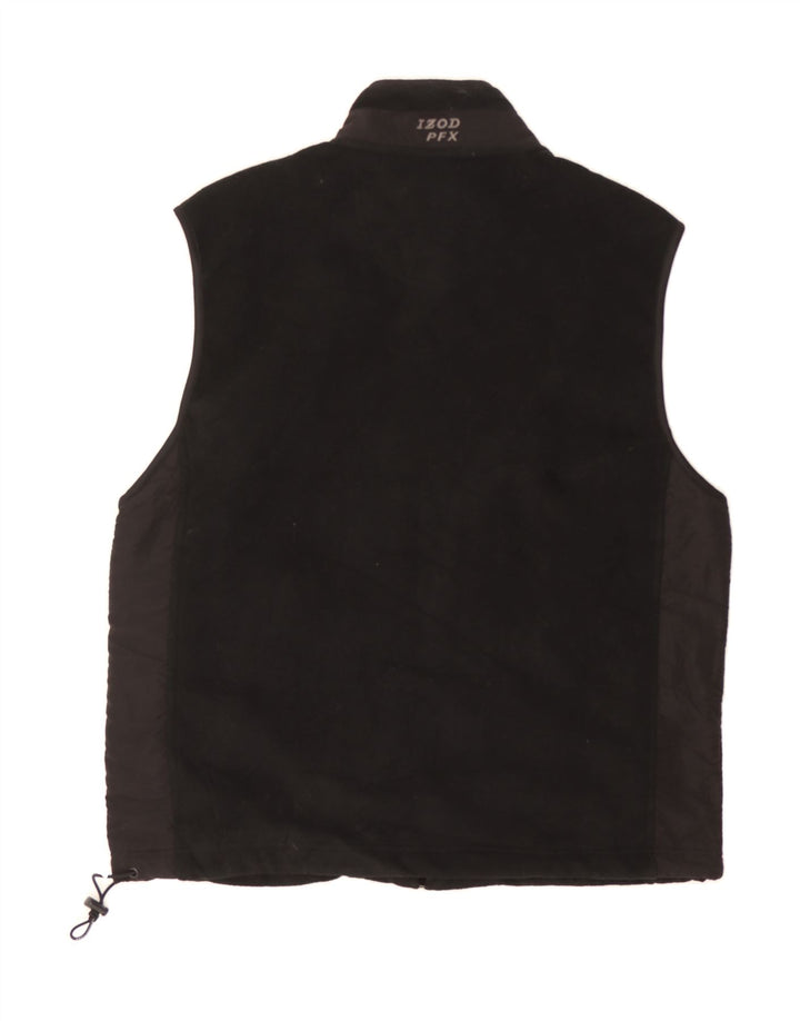 IZOD Mens Izod Fleece Gilet UK 42 XL Black Polyester Vintage Izod and Second-Hand Izod from Messina Hembry 