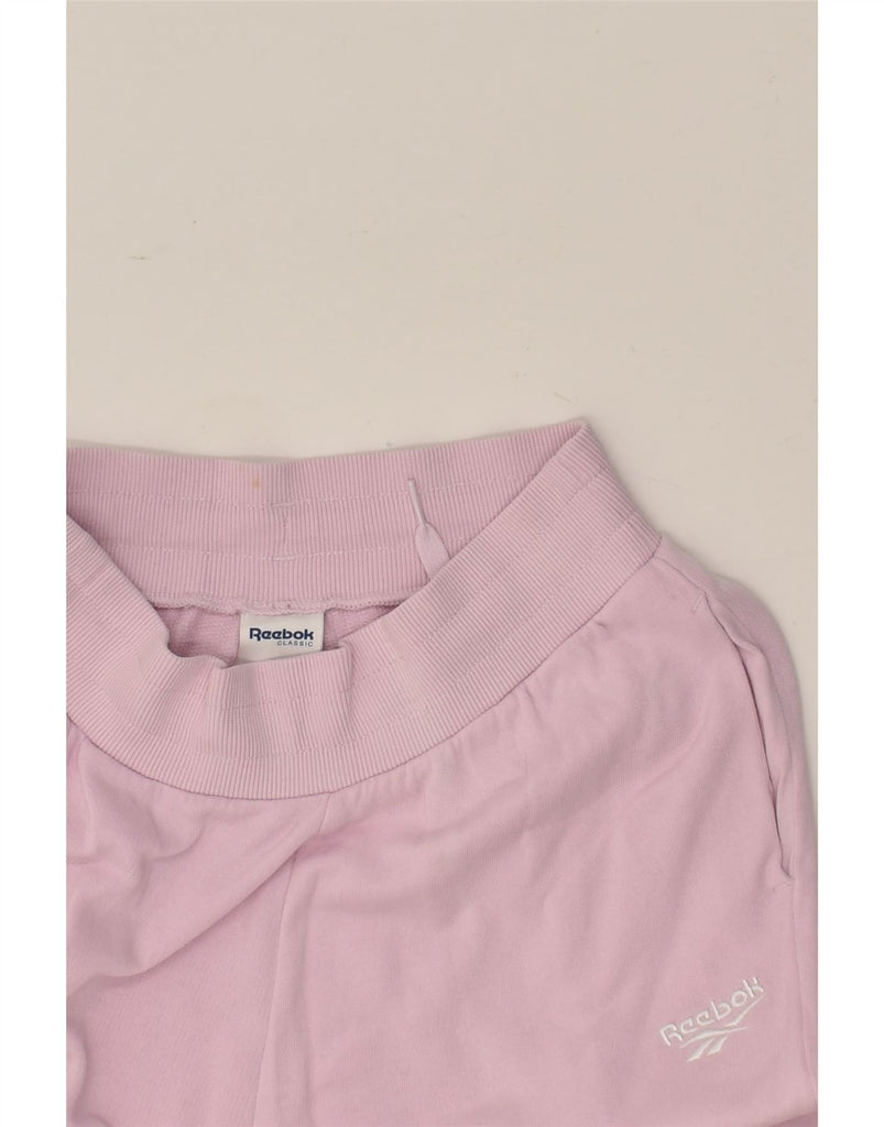 REEBOK Womens Tracksuit Trousers Joggers UK 8 Small Pink Cotton | Vintage Reebok | Thrift | Second-Hand Reebok | Used Clothing | Messina Hembry 