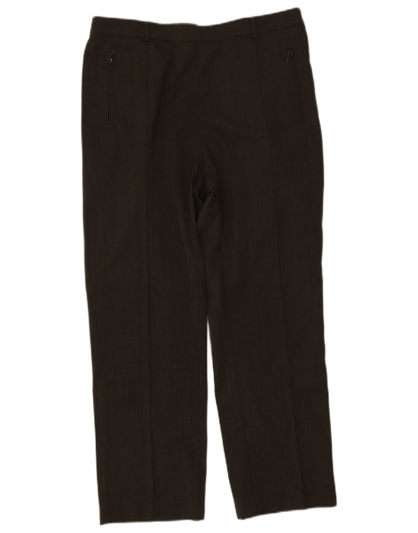 Marks & Spencer Womens Cropped Trousers UK 14 Large W32 L26 Khaki