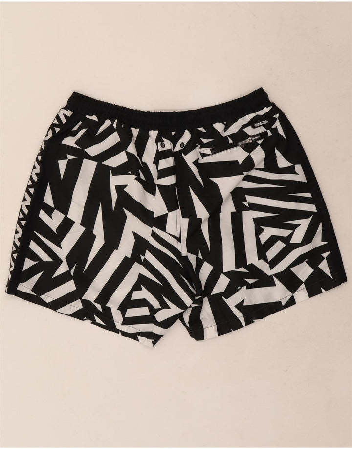 Nautica Mens Swimming Shorts Large Black Geometric Polyester