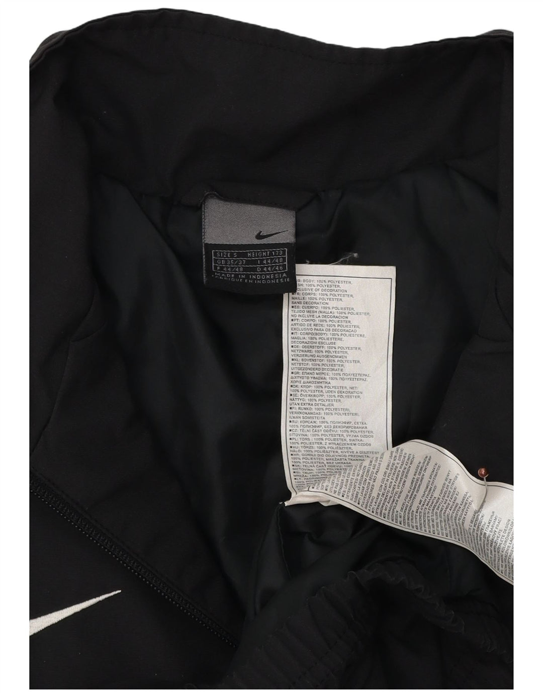 Nike Mens Juventus Tracksuit Top Jacket UK 35/37 Small Black Polyester