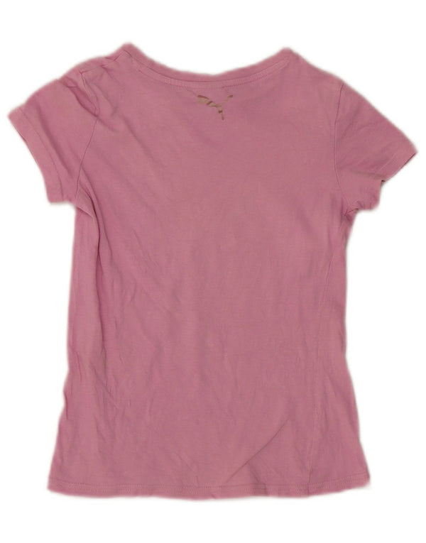 Puma Girls Graphic T-Shirt Top 9-10 Years Purple