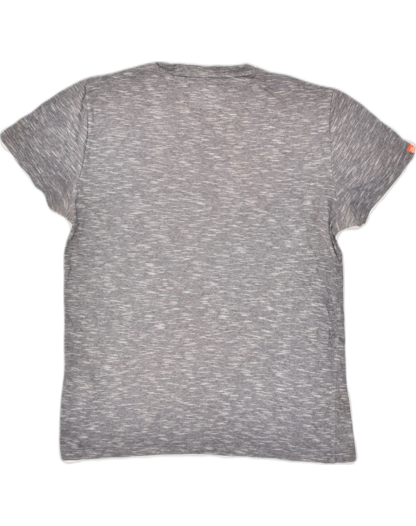 SUPERDRY Mens T-Shirt Top Large Grey Flecked Cotton | Vintage Superdry | Thrift | Second-Hand Superdry | Used Clothing | Messina Hembry 