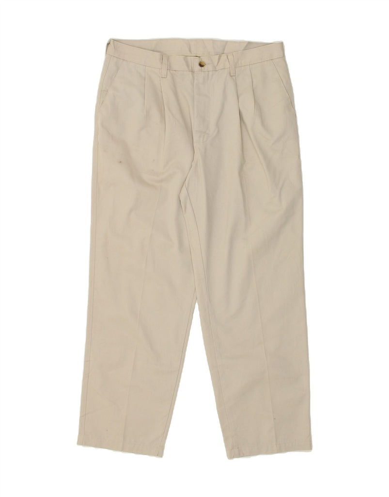 WRANGLER Mens Pegged Chino Trousers W36 L30 Beige Cotton | Vintage Wrangler | Thrift | Second-Hand Wrangler | Used Clothing | Messina Hembry 