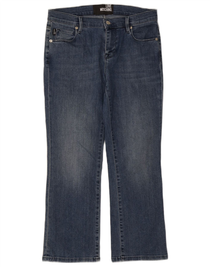 MOSCHINO Womens Cropped Jeans W28 L25 Blue Cotton