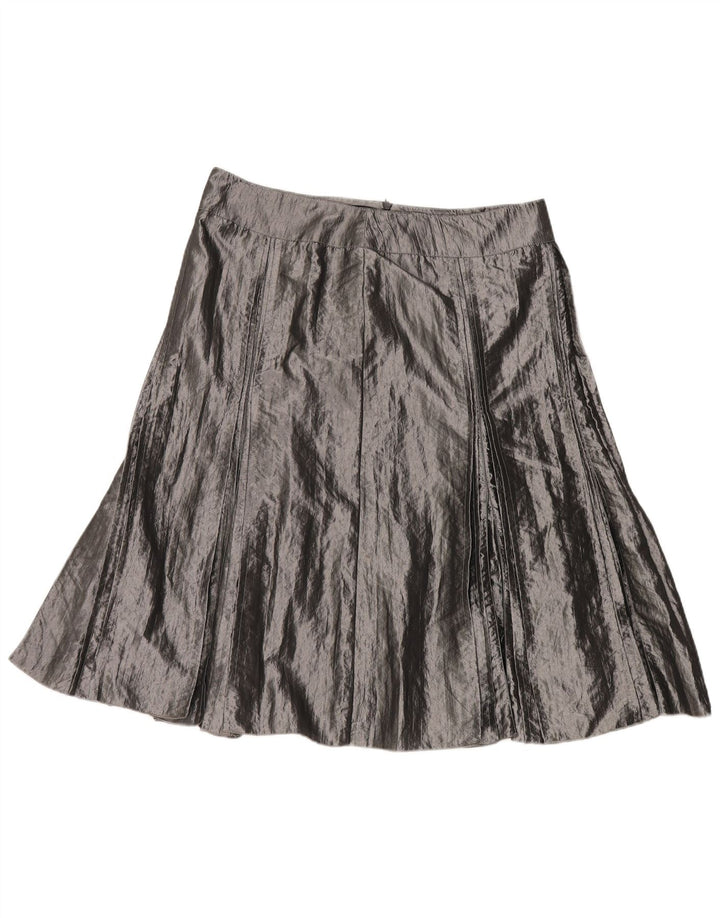 Perte by Krizia Womens A-Line Skirt W36 XL Grey Polyester