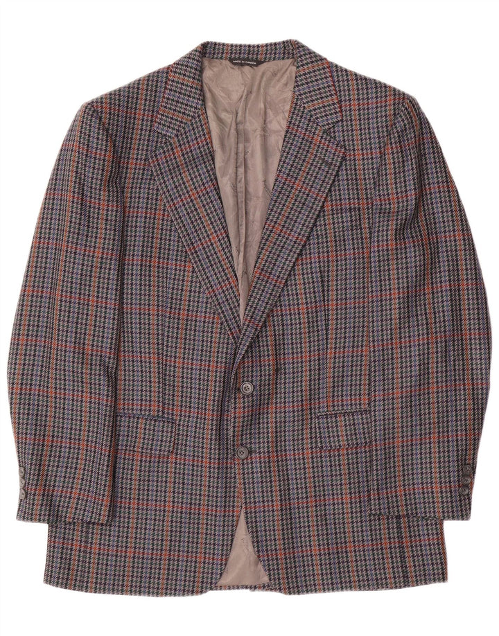 Aquascutum Mens Blazer Jacket UK 36 Small Multicoloured Houndstooth