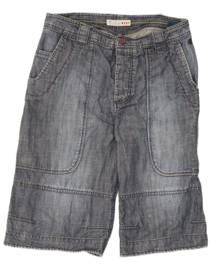 Fat Face Mens Denim Bermuda Shorts W32 Medium  Blue Cotton