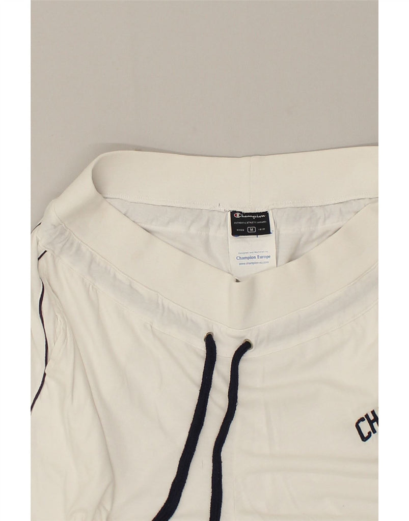 CHAMPION Mens Graphic Sport Shorts Medium White Cotton | Vintage Champion | Thrift | Second-Hand Champion | Used Clothing | Messina Hembry 