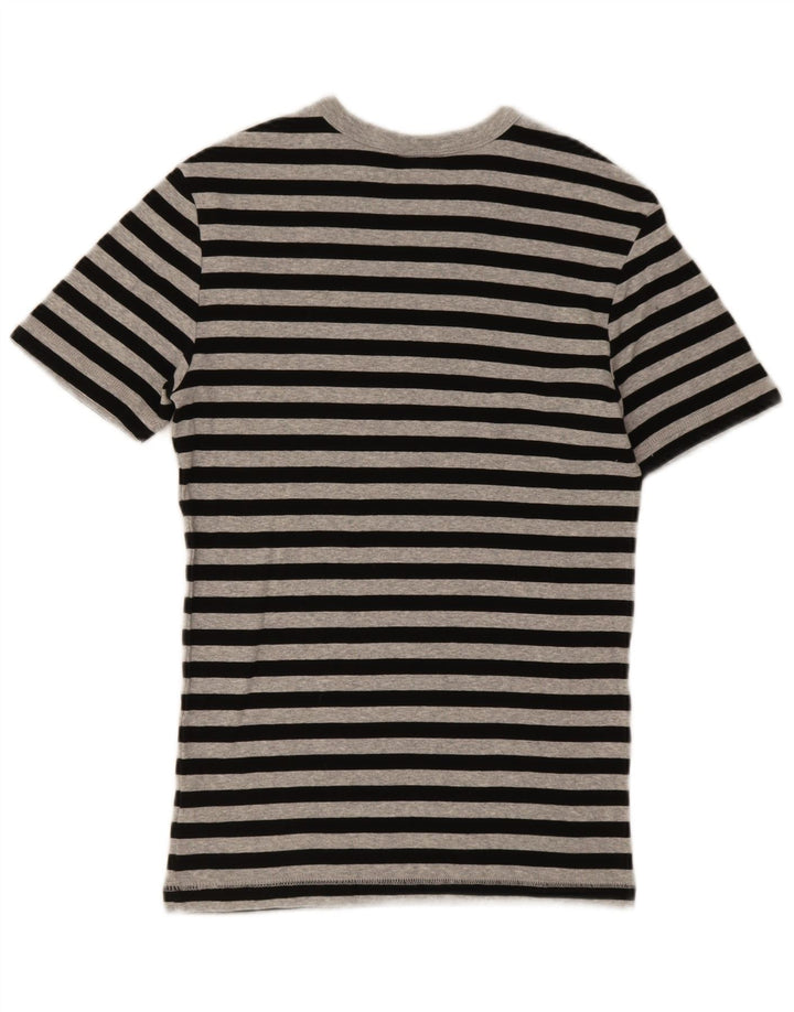 G-STAR Mens T-Shirt Top Small Black Striped Cotton