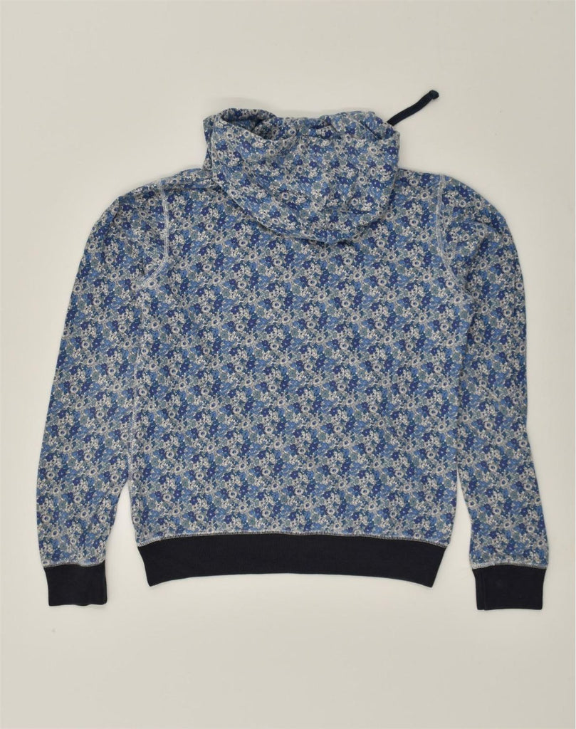 JACK WILLS Womens Hoodie Jumper UK 10 Small Blue Floral Cotton | Vintage Jack Wills | Thrift | Second-Hand Jack Wills | Used Clothing | Messina Hembry 