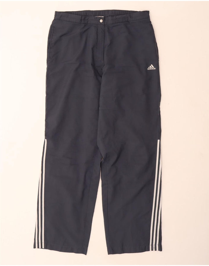 ADIDAS Womens Tracksuit Trousers UK 16 Large  Navy Blue