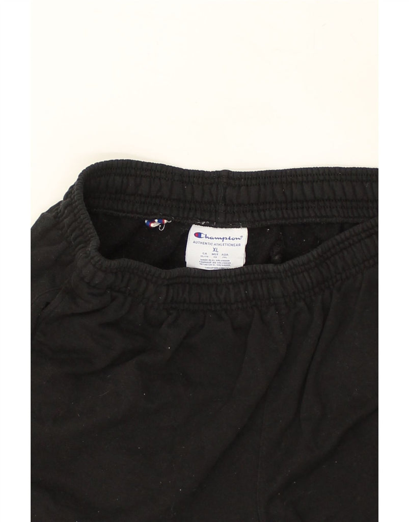 CHAMPION Mens Tracksuit Trousers Joggers XL Black Cotton | Vintage Champion | Thrift | Second-Hand Champion | Used Clothing | Messina Hembry 