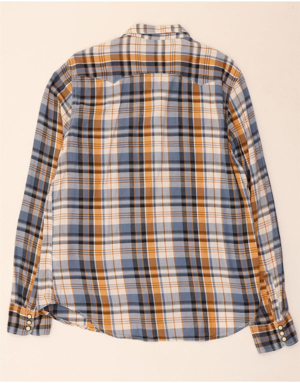 Levi's Mens Slim Fit Flannel Shirt Large Multicoloured Check Cotton