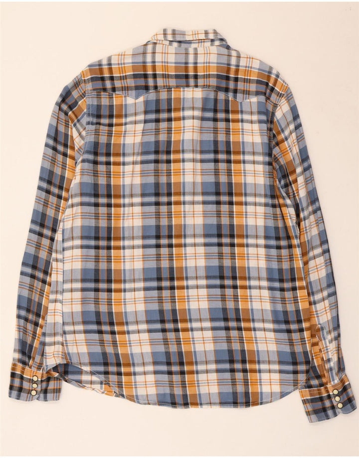 Levi's Mens Slim Fit Flannel Shirt Large Multicoloured Check Cotton