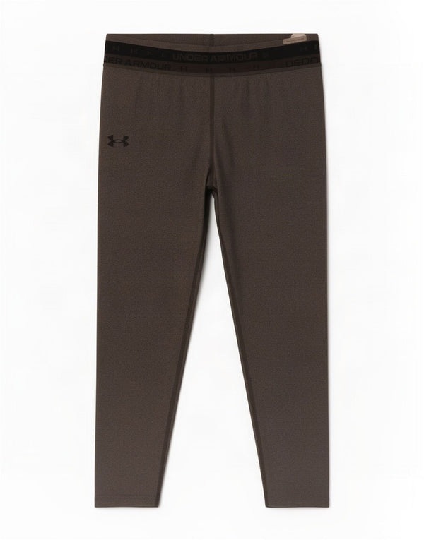 Under Armour Girls Leggings 11-12 Years Large Grey Colourblock Polyester