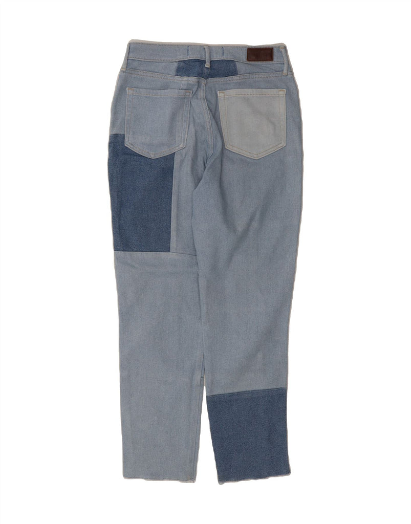 HOLLISTER Womens Mom High Rise Tapered Jeans W27 L27 Blue Patchwork Cotton Vintage Hollister and Second-Hand Hollister from Messina Hembry 