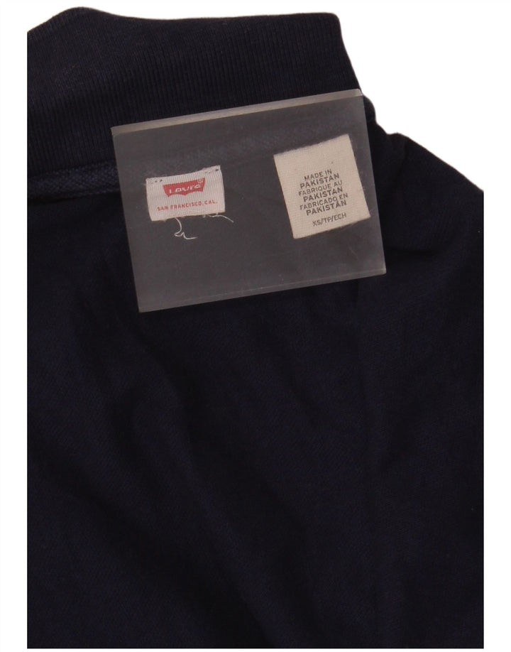 LEVI'S Womens Polo Shirt UK 6 XS Navy Blue