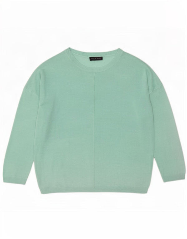 Marks & Spencer Womens Boat Neck Jumper Sweater UK 16 Large Turquoise