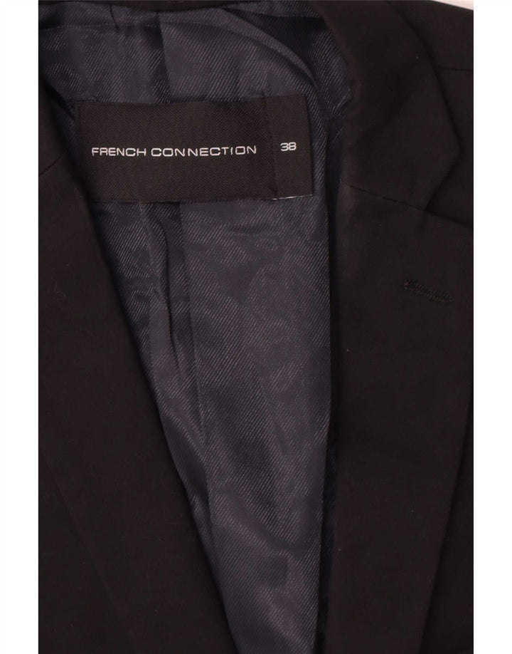 French Connection Mens 2 Button Blazer Jacket UK 38 Medium Black Polyester