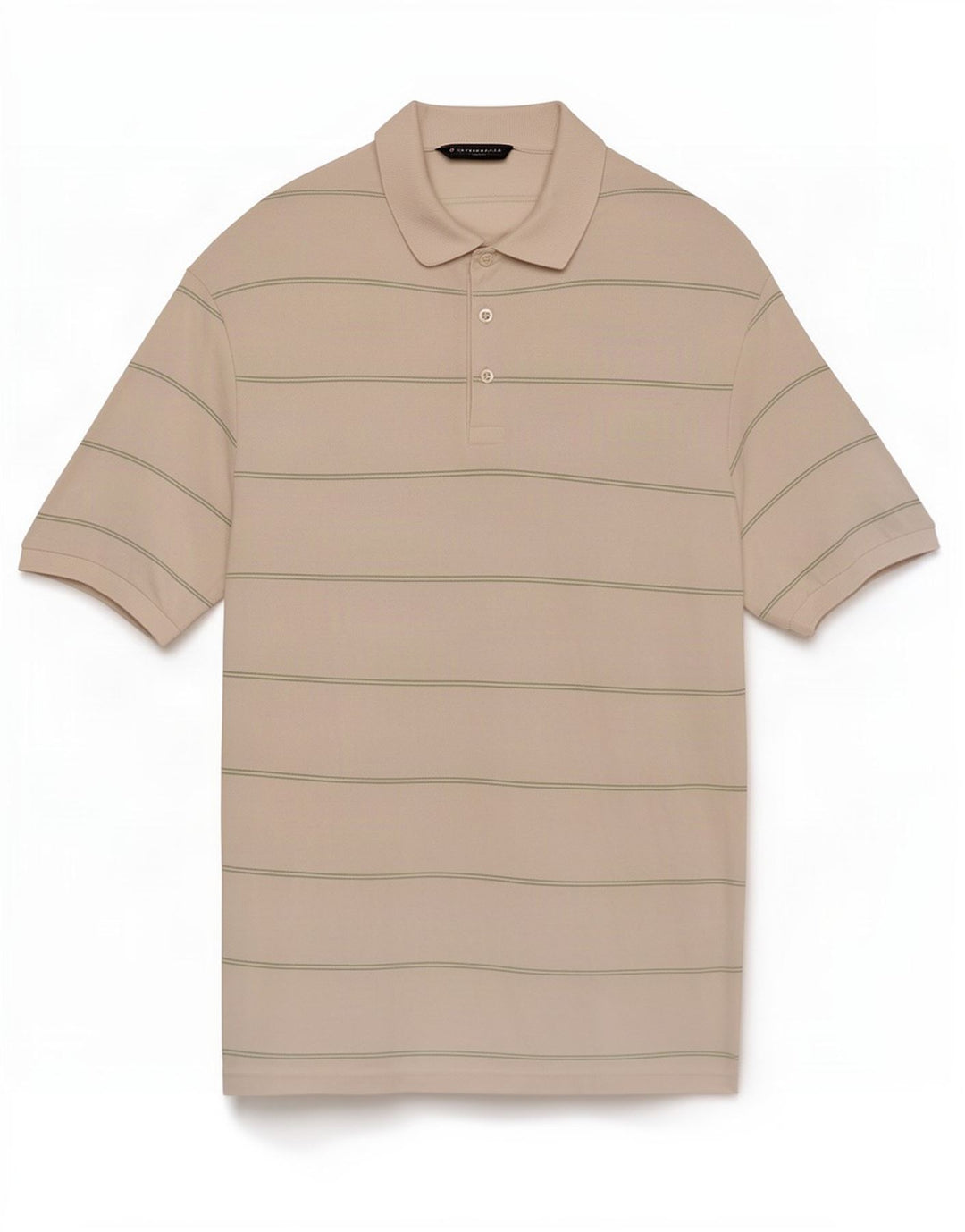 Marks & Spencer Mens Polo Shirt Medium White Striped Cotton
